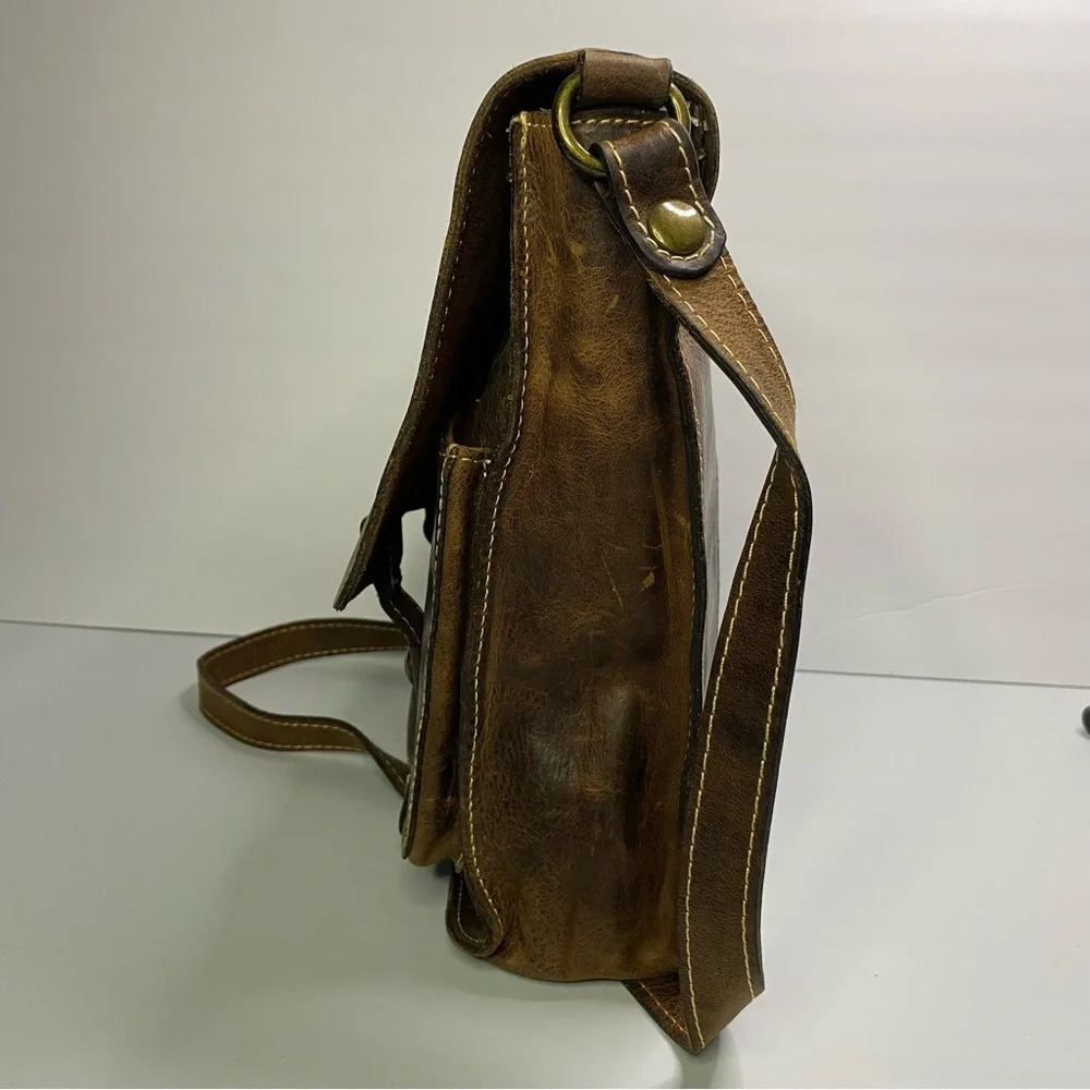 Patricia Nash Armeno Crossbody dark Leather Bag - Picture 6 of 15